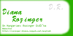 diana rozinger business card